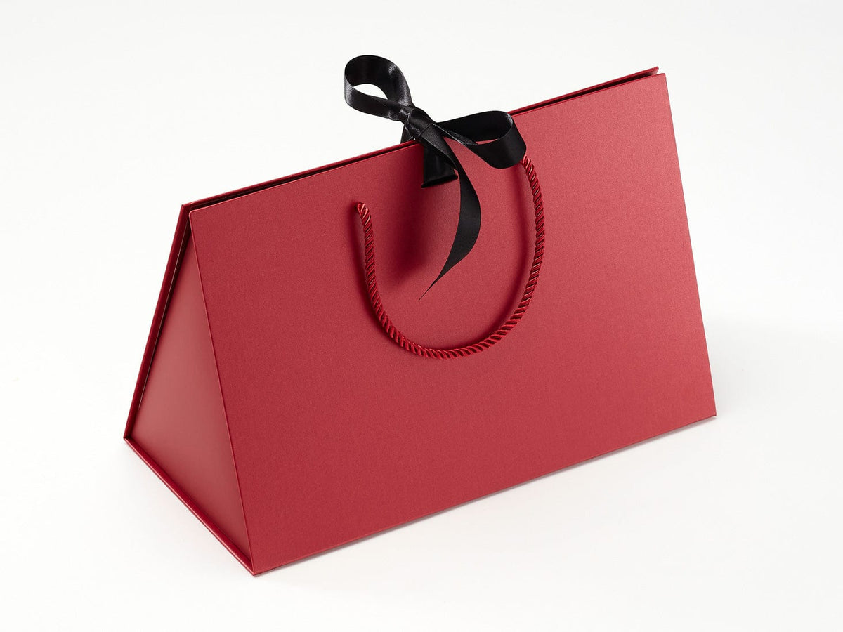 Large Red BoxBag® Featured with Black Satin Ribbon