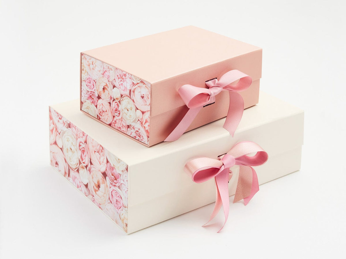 Pink Peony FAB Sides® Featured on Rose Gold and Ivory Gift Boxes