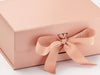 Rose Gold A5 Deep Luxury Folding Gift Box Sample Ribbon Detail