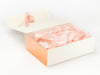 Pearl Rose Gold Tissue Paper Featured in Ivory Gift Box with Metallic Rose Copper FAB Sides®