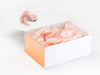 Pearl Rose Gold Tissue Paper Featured in White Gift Box with Metallic Rose Copper FAB Sides®