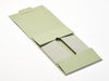 Sage Green Linen A5 Deep Gift Box Open Flat