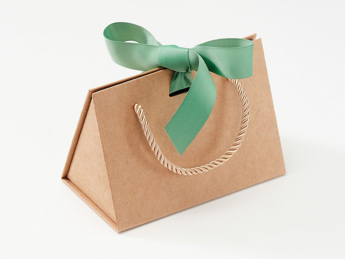 Small Natural Kraft BoxBa® Featured with Sage Green Ribbon