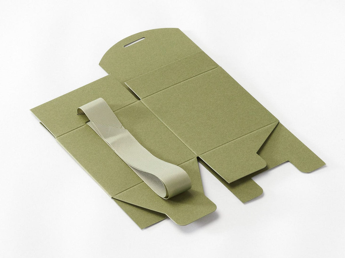 Sage Green Small Cube SoftBox Supplied Flat with Ribbon