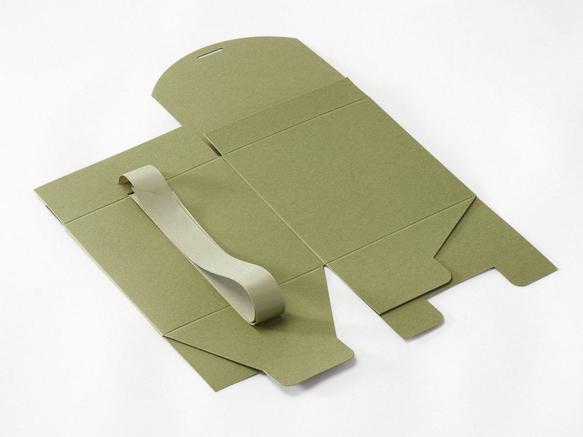 Sage Green XL Cube SoftBox Cartons with changeable ribbon
