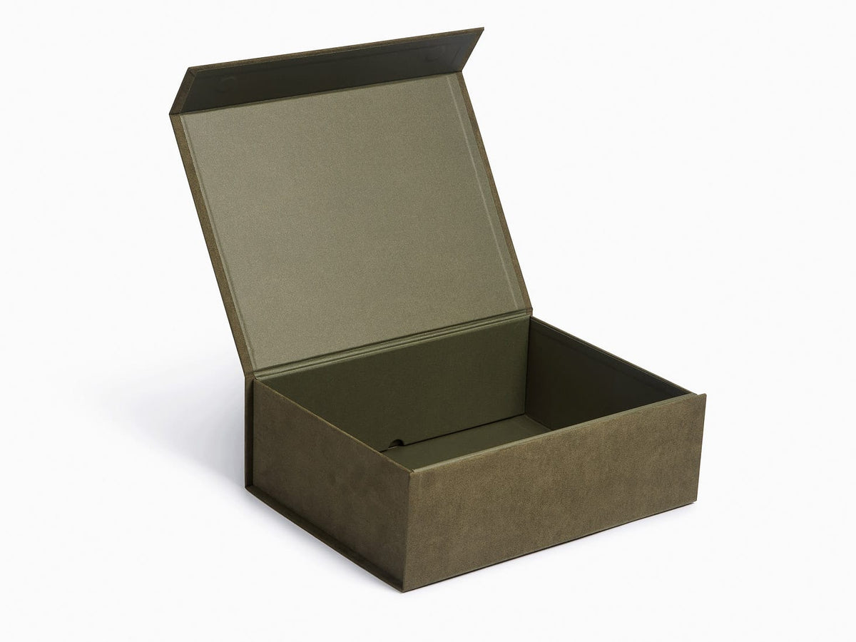 Sample Sage Green Faux Suede A4 Deep Gift Box