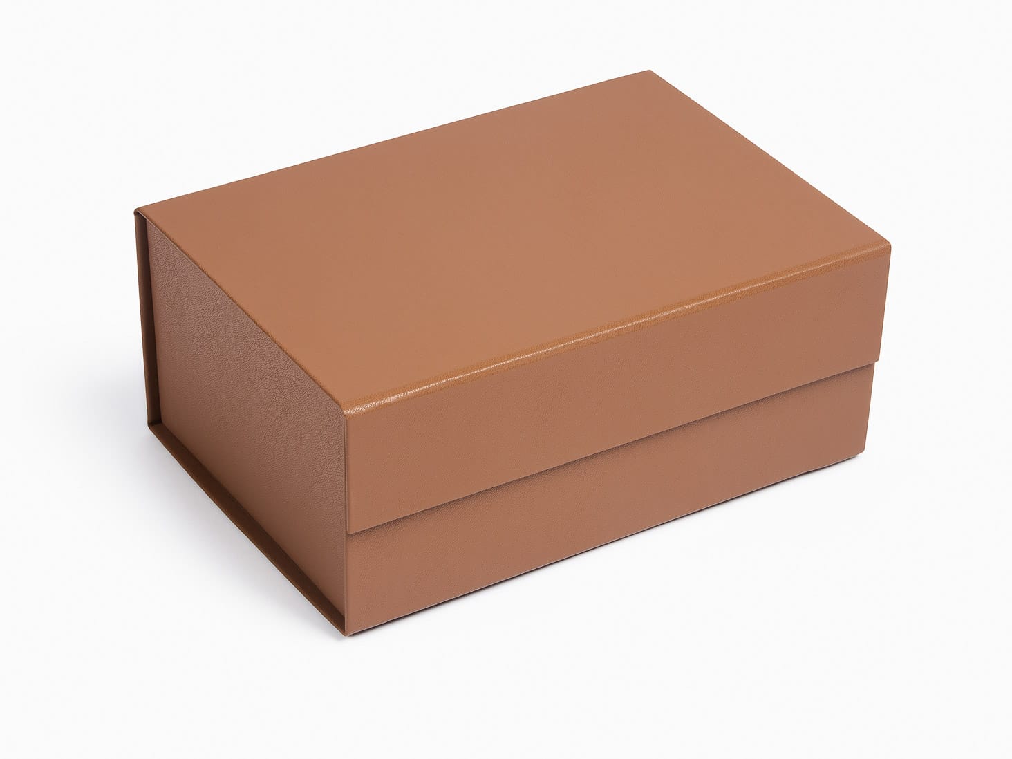 Sample Tan Faux Leather A5 Deep Gift Box Assembled