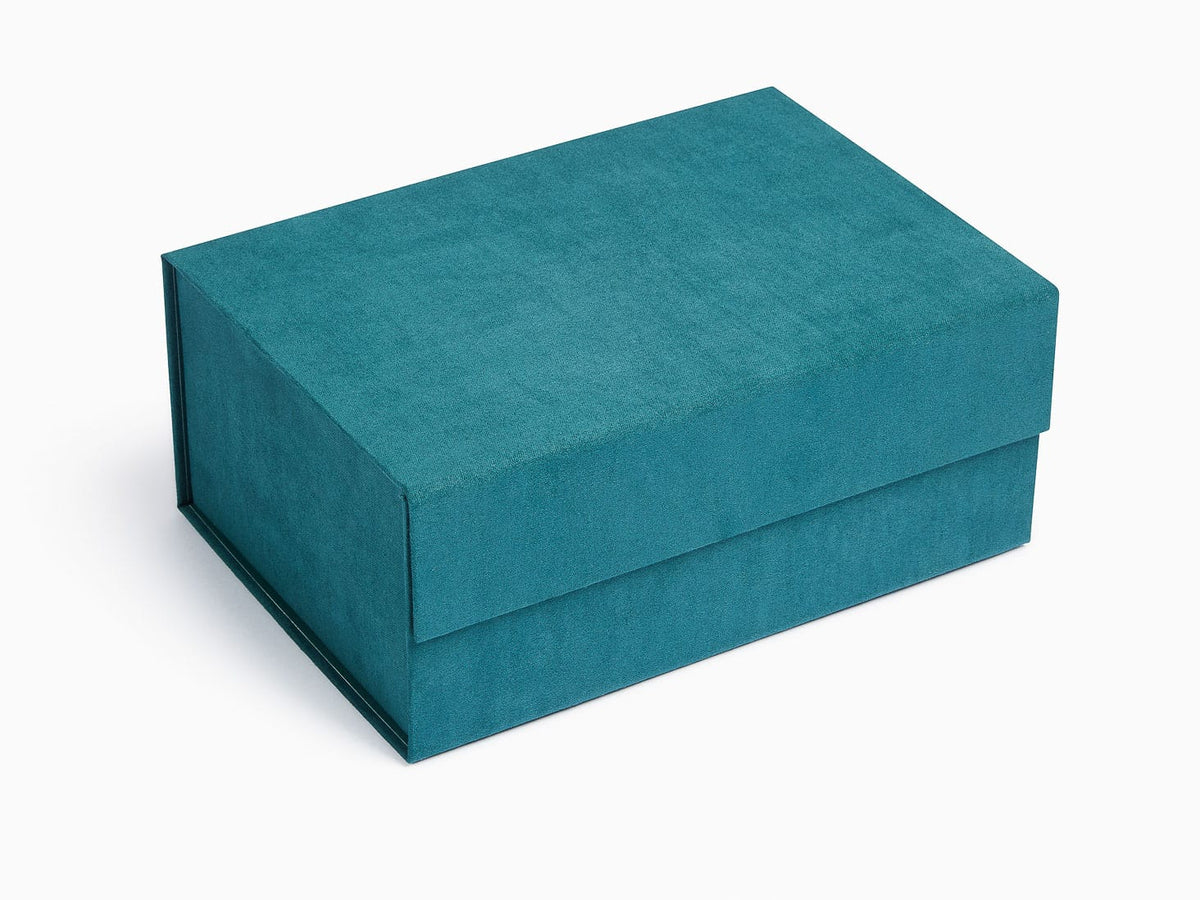 Sample Teal Faux Suede Luxury Gift Box