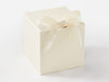Ivory XL Cube Softbox gift box with a ribbon on a white background