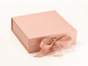 Rose Gold Medium Folding Gift Box Sample with changeable ribbon