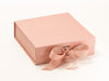 Rose Gold Medium Folding Gift Box Sample with changeable ribbon