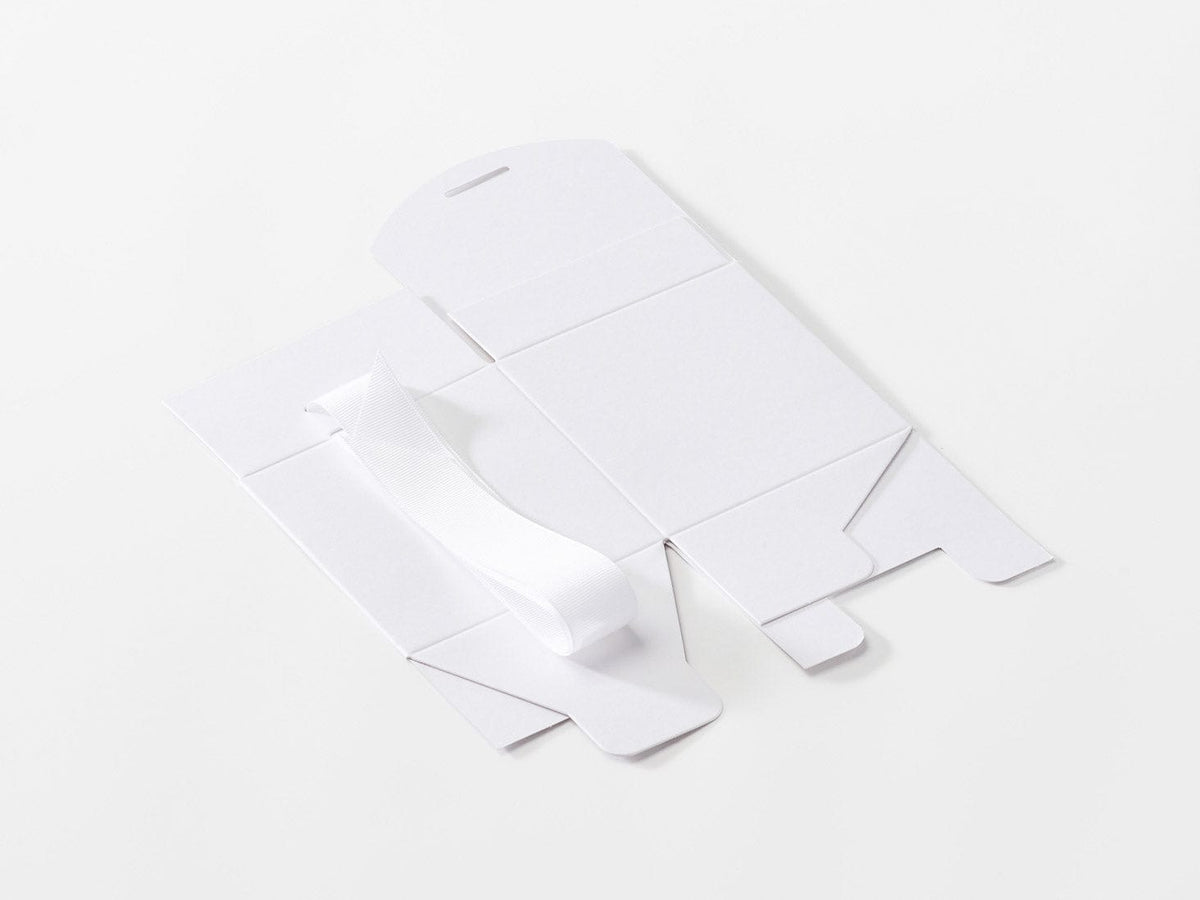 White Large Softbox with Ribbons on White Background