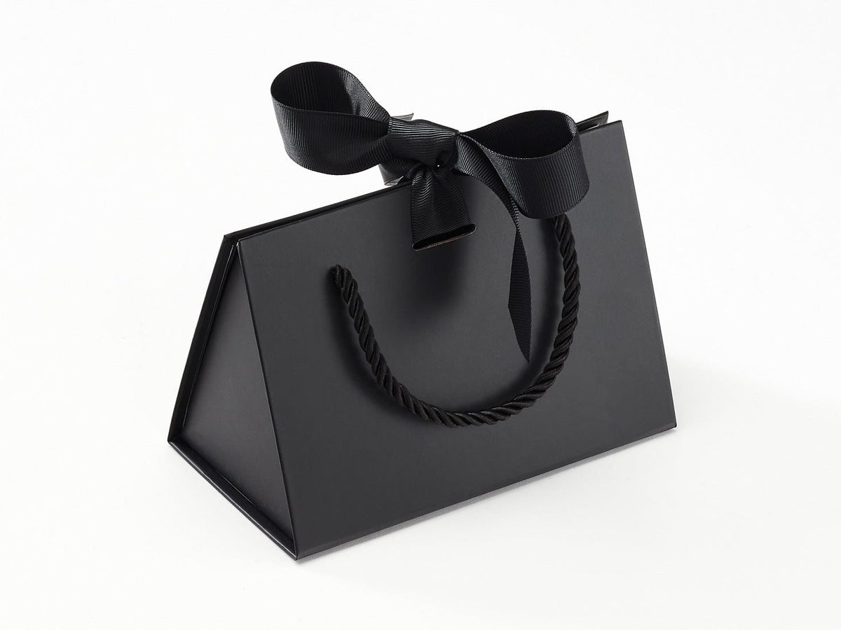Sample Small Black BoxBag® Supplied with Ribbon and Rope Handles