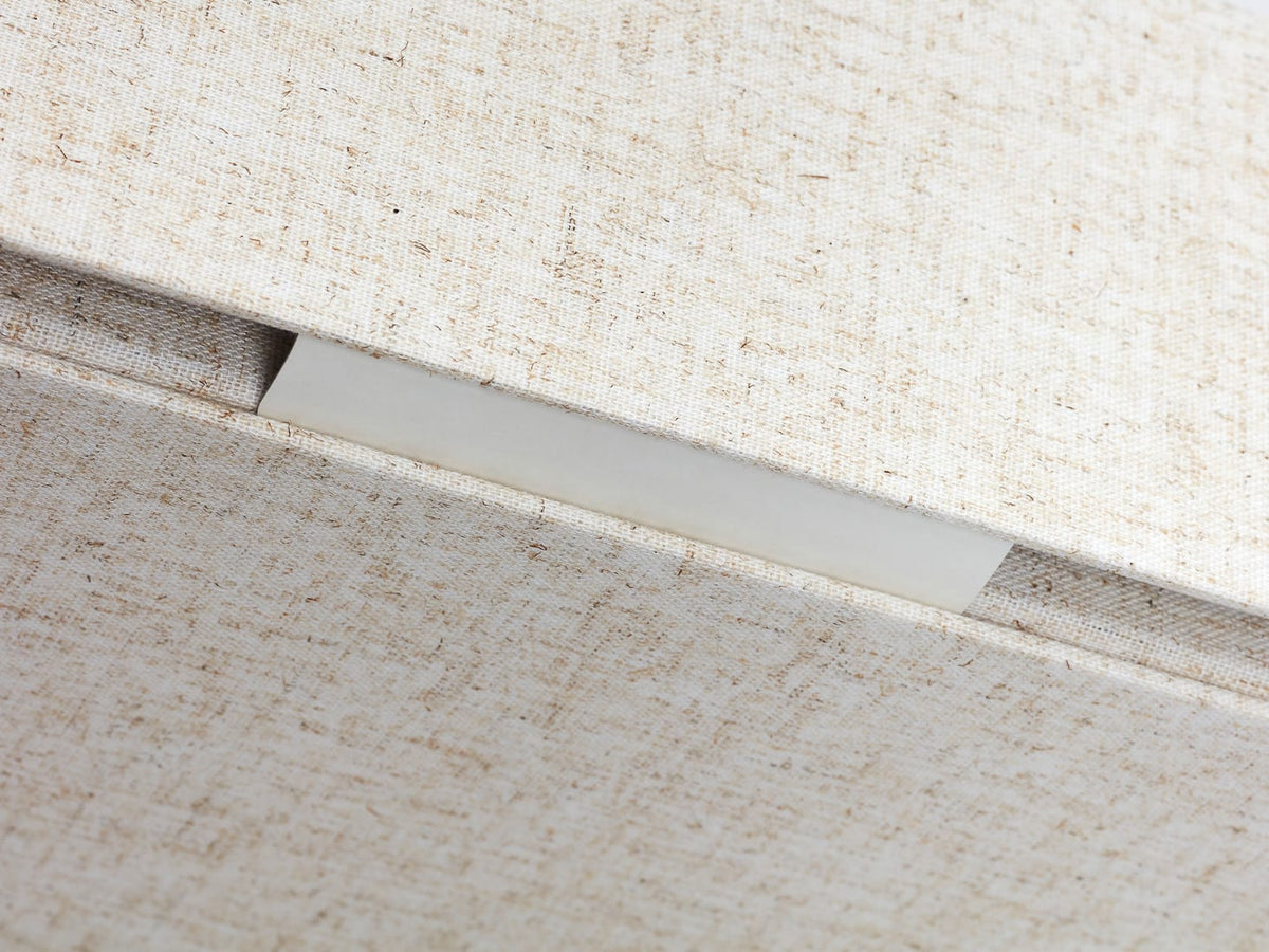 Natural Linen Front Tab Closure