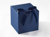 Navy Blue XL Softbox gift box with a ribbon on a white background