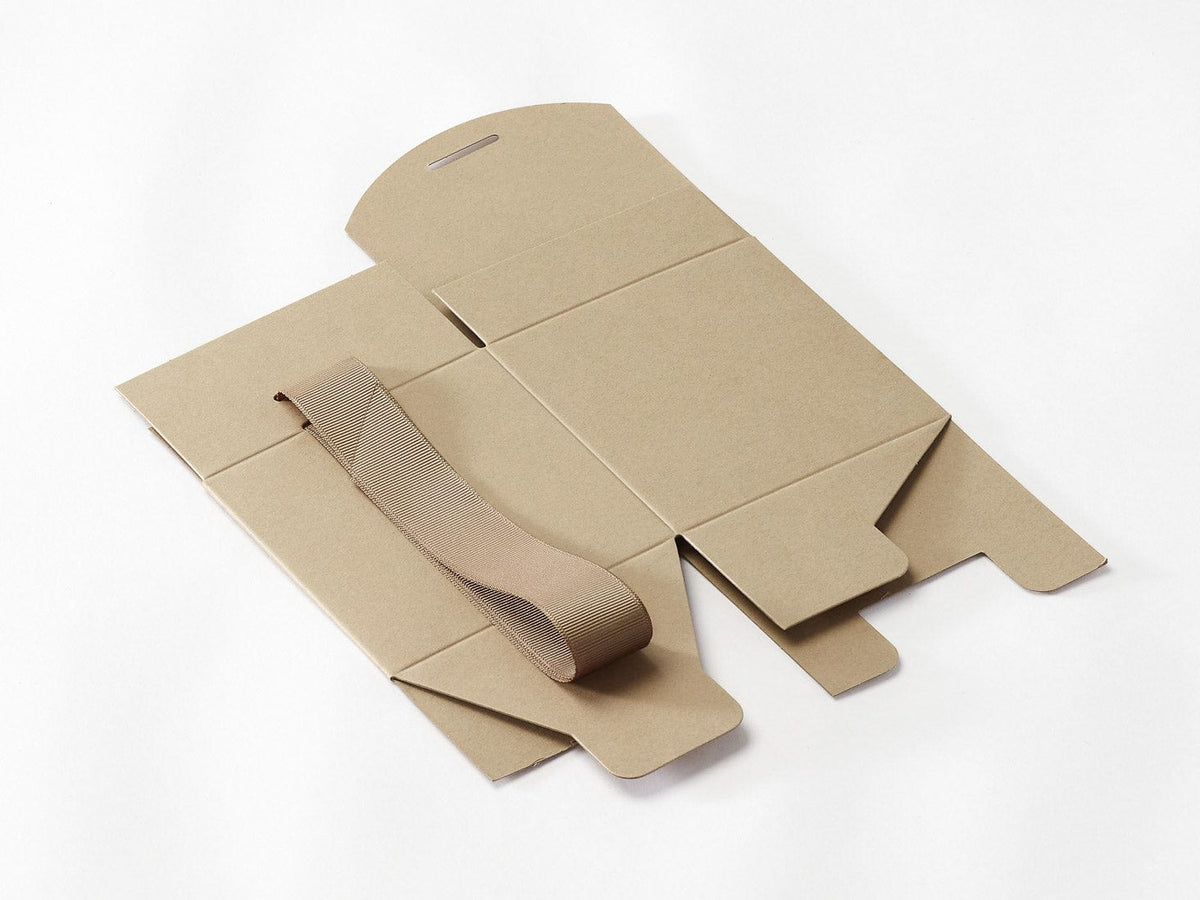 Taupe Small Cube SoftBox Supplied Flat with Ribbon