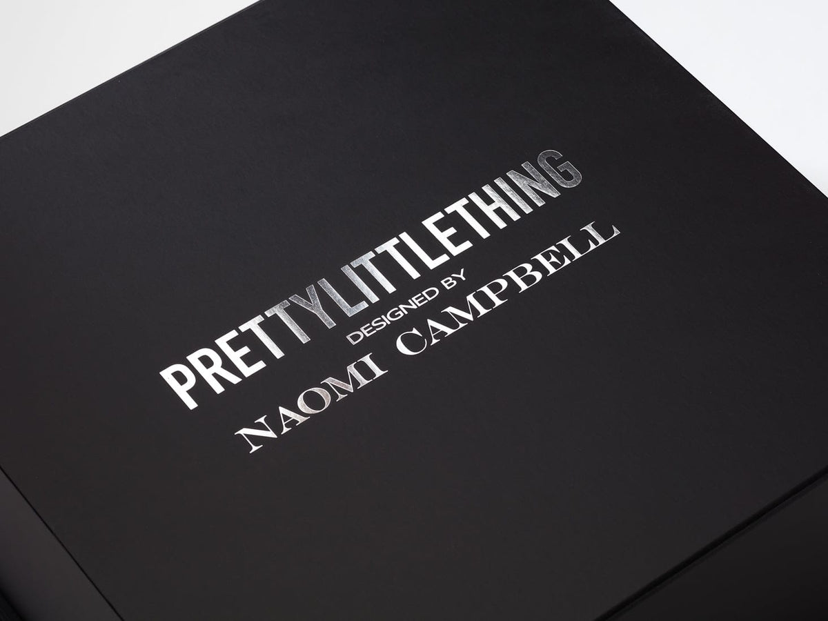 Custom Silver Foil Logo onto Black Gift Box