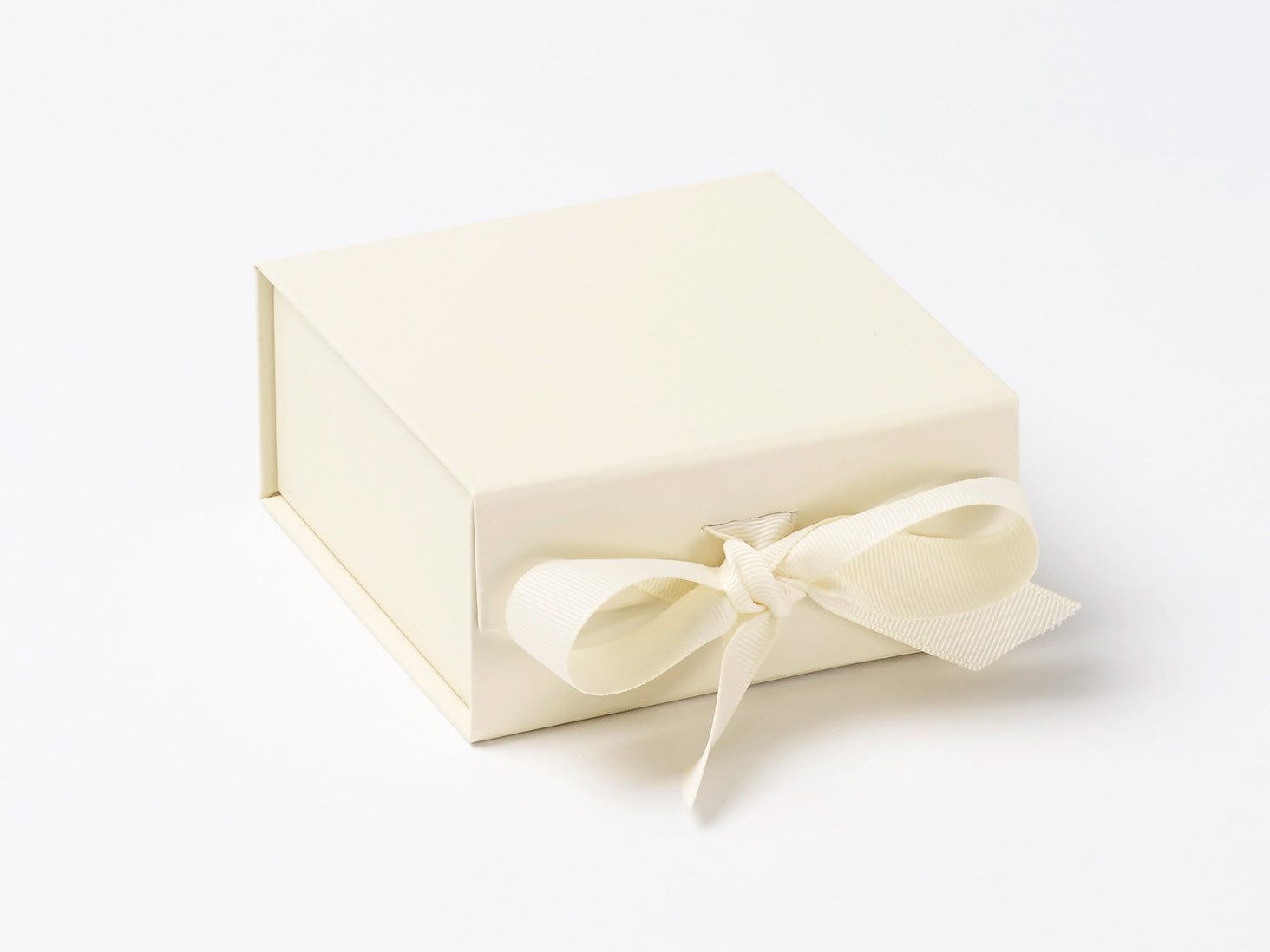 Small ivory folding gift box or wedding favour box from Foldabox