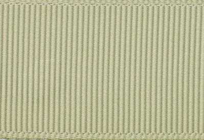 Close-up of Spring moss green grosgrain ribbon showing texture and color.