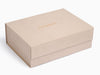Stone Faux Suede Gift Box with Custom Foil Logo