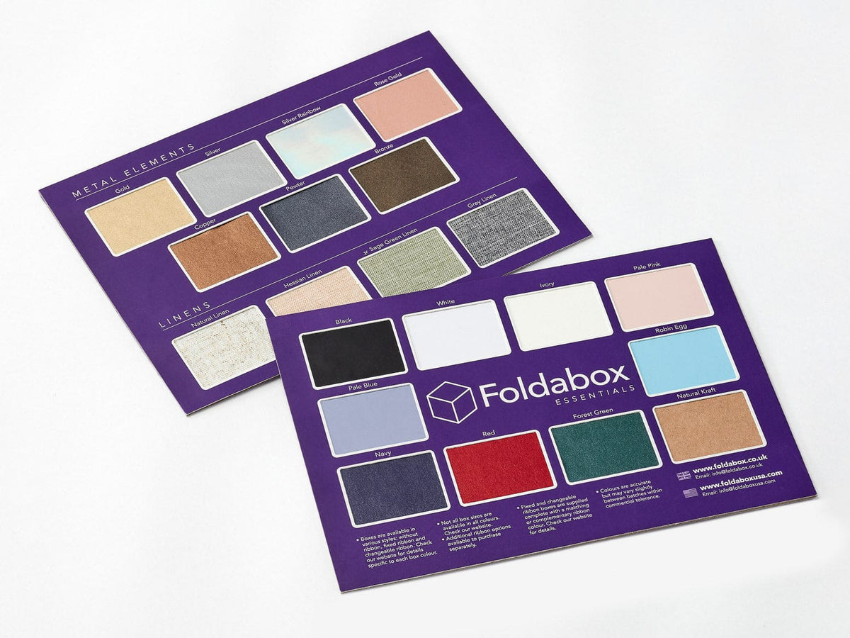 Swatch Card for Folding Rigid Gift Boxes