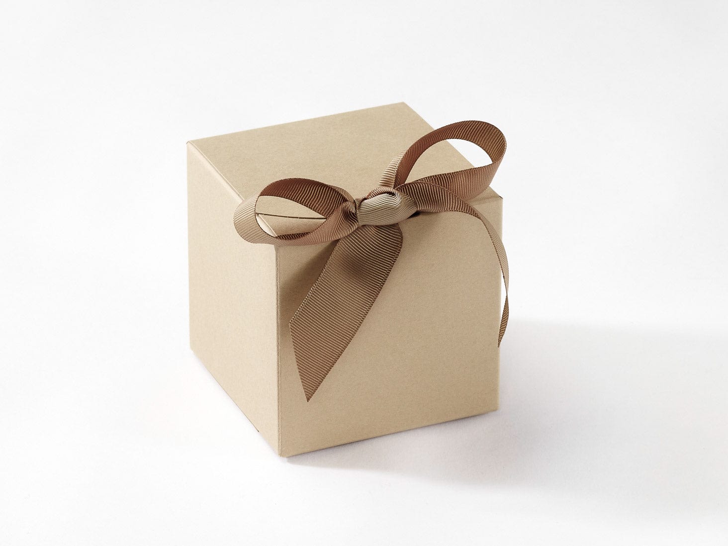 Taupe Small Cube SoftBox Supplied with Ribbon