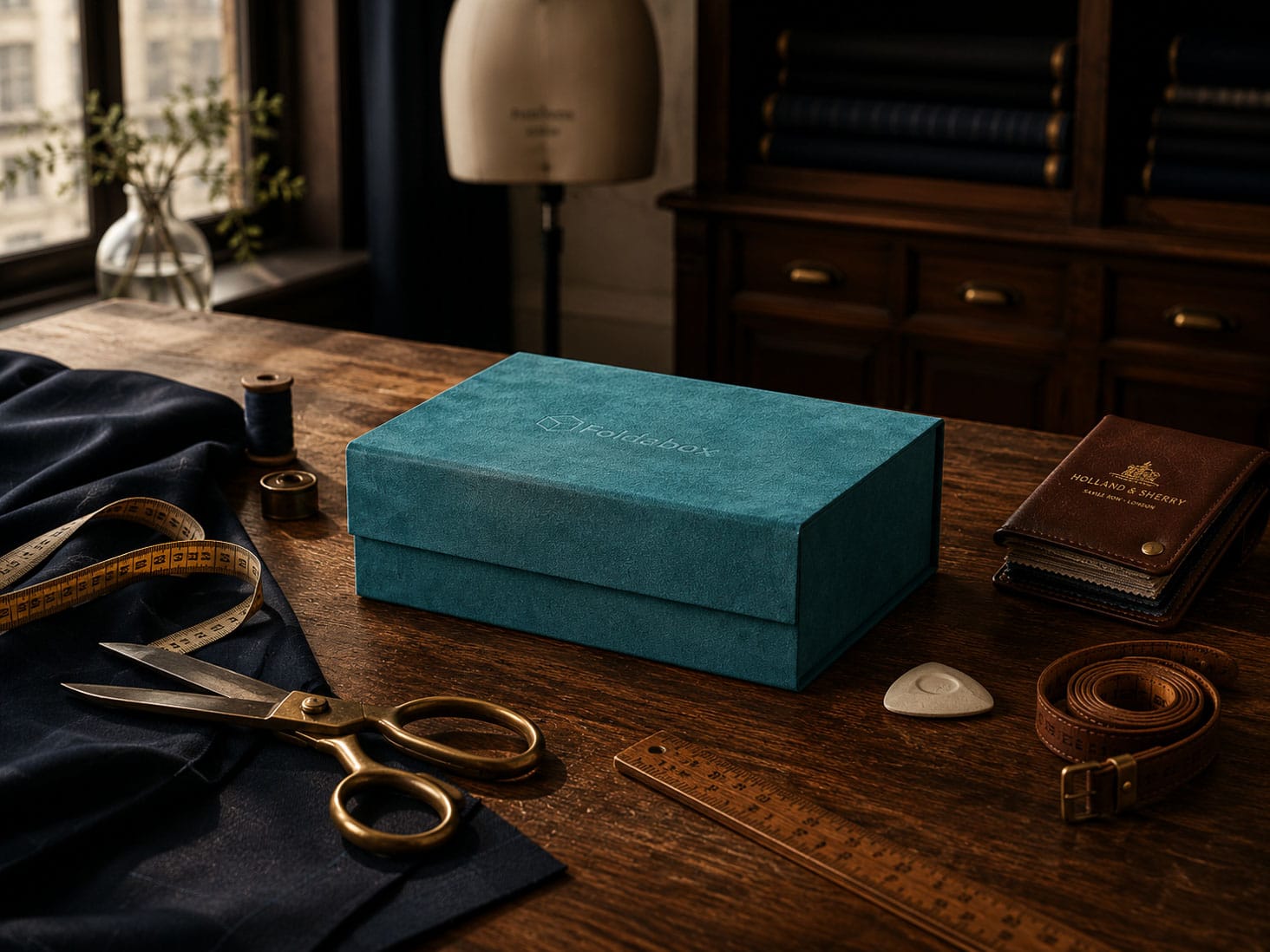 Teal Faux Suede Gift Boxes For Luxury Gift Packaging