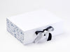 Navy Satin Ribbon Featured with Vintage Blue FAB Sides® on White Gift Box