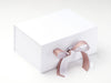 Ginger Snap Ribbon Featured on White No Magnet Slot Gift Box