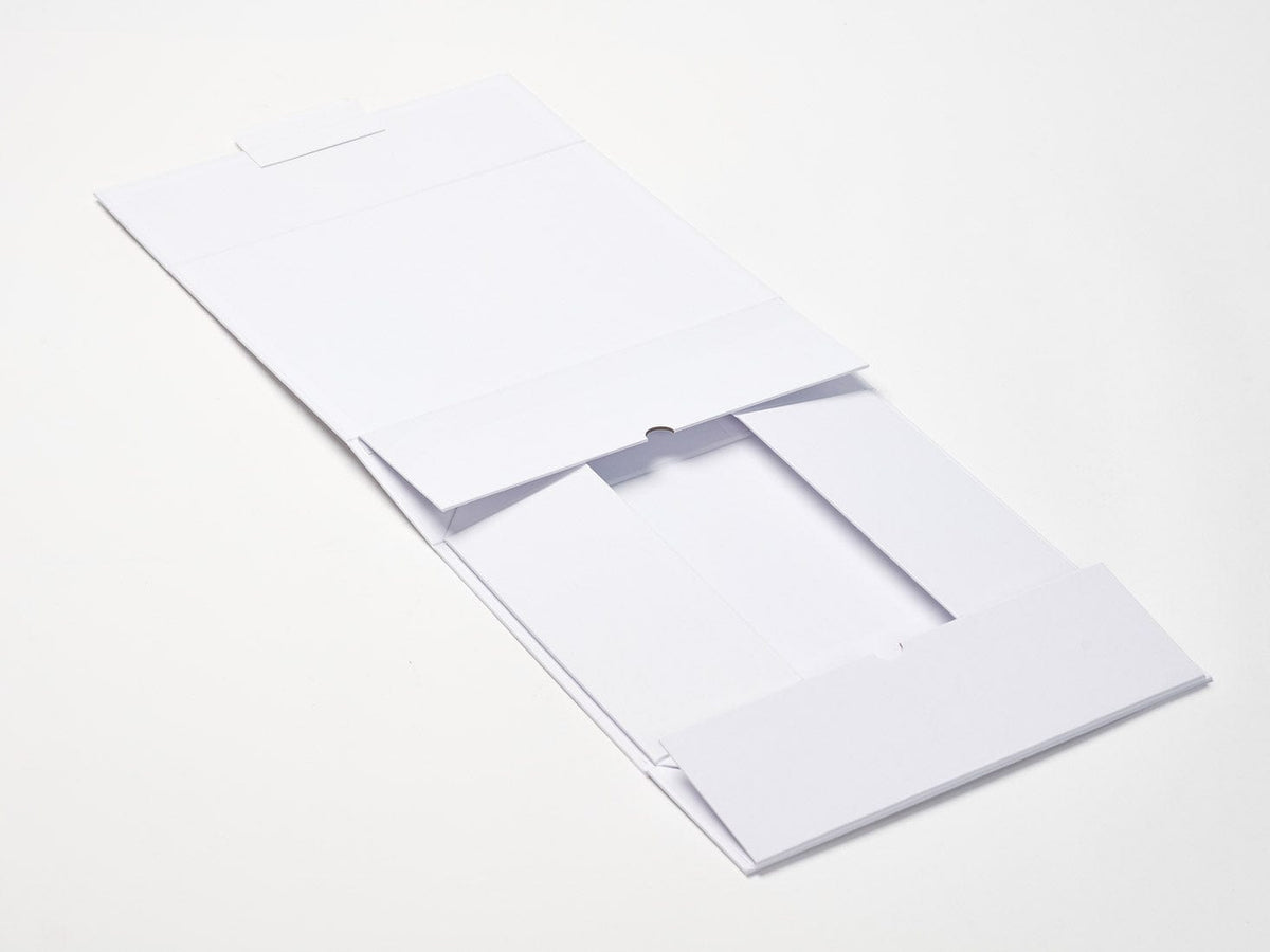Sample White A4 Deep No Magnet Gift Box Open Flat