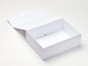 Sample White A4 Deep No Magnets Gift Box Assembled Open