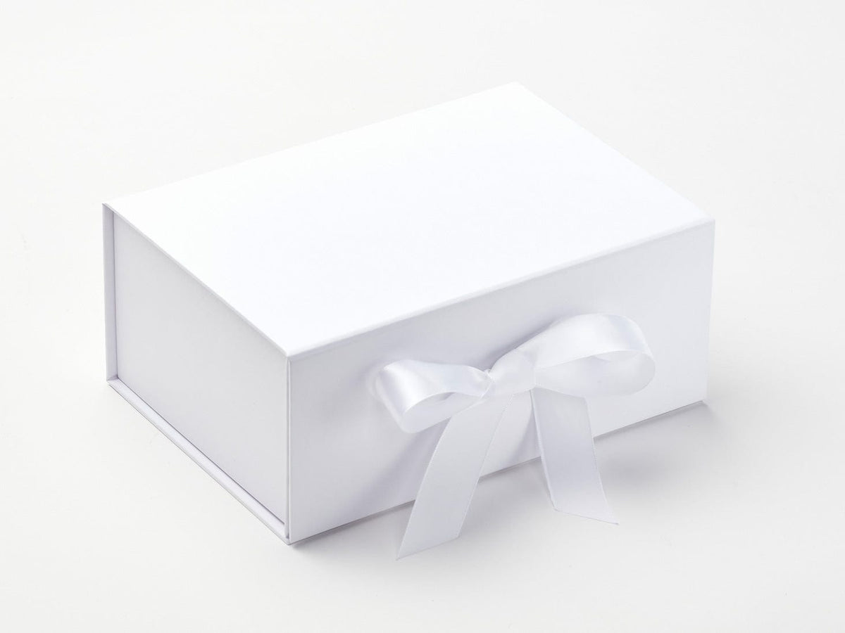 Sample White A5 Deep No Magnets Gift Box with Changeable Ribbon