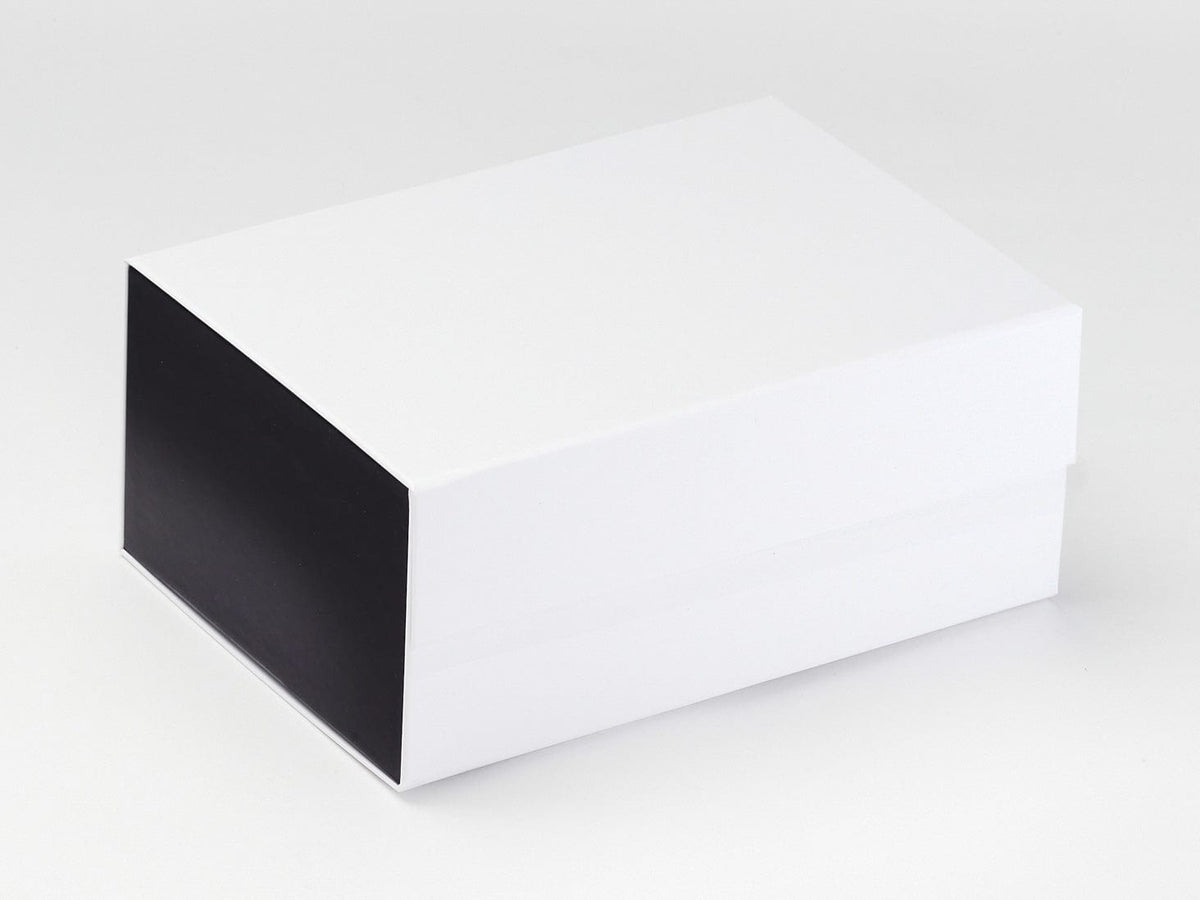 Black Gloss FAB Sides® Decorative Side Panels Featured on White A5 Deep Gift Box