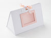 White Large BoxBag with Pale Pink Photo Frame With Well with It's A Girl Ribbon