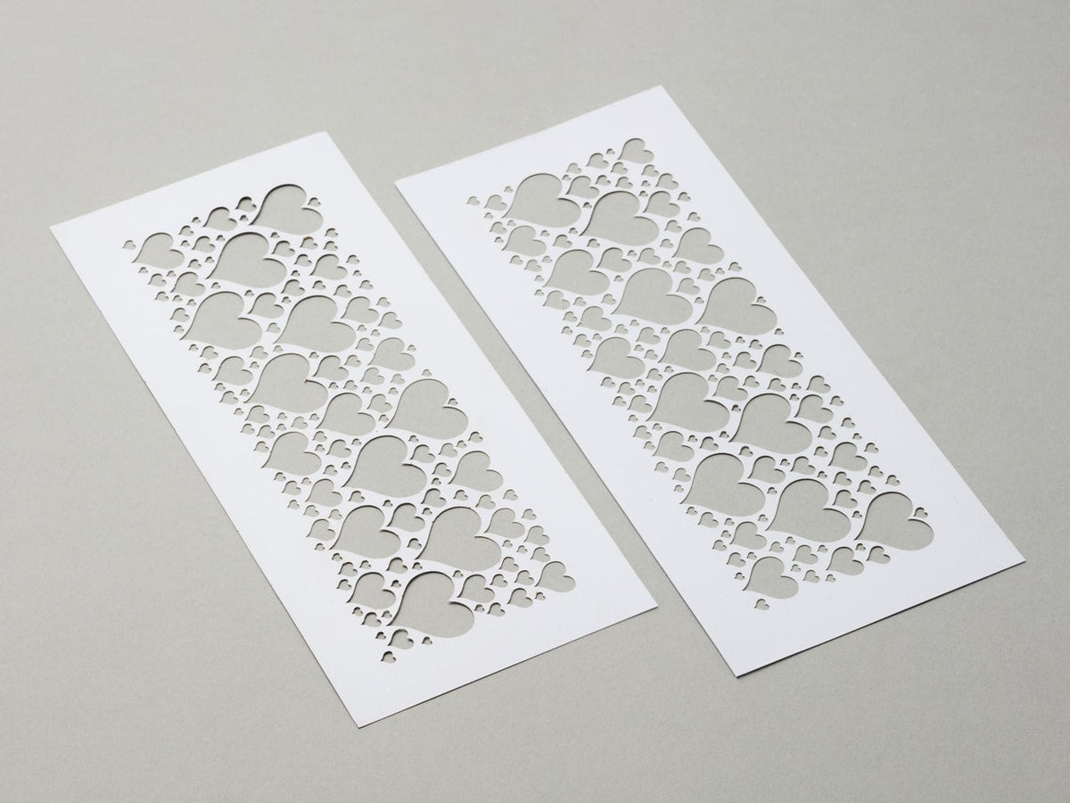 White Hearts FAB Sides® Decorative Side Panels - A4 Deep