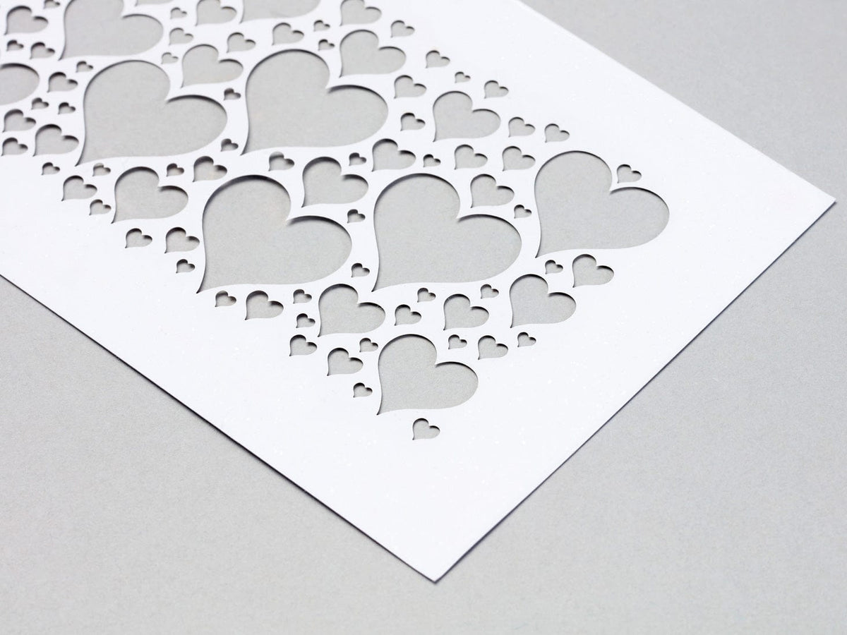 White Hearts FAB Sides® Decorative Side Panels Close Up - A5 Deep