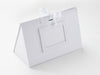 White Large BoxBag with Photo Frame Work Well With Holly Berry Ribbon