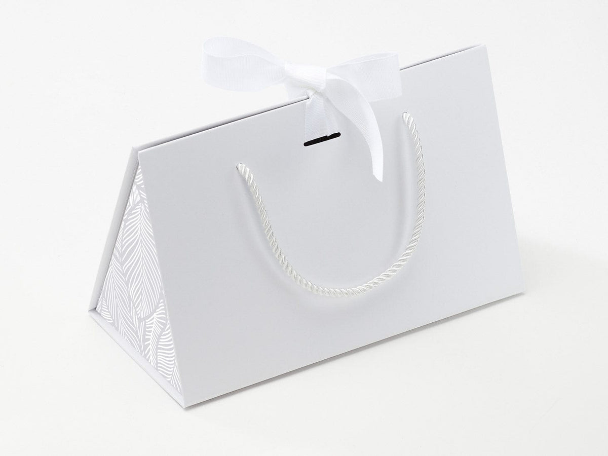 Medium White BoxBags® Featured With Custom Logo Printed Side Panel Labels from brokenlogo