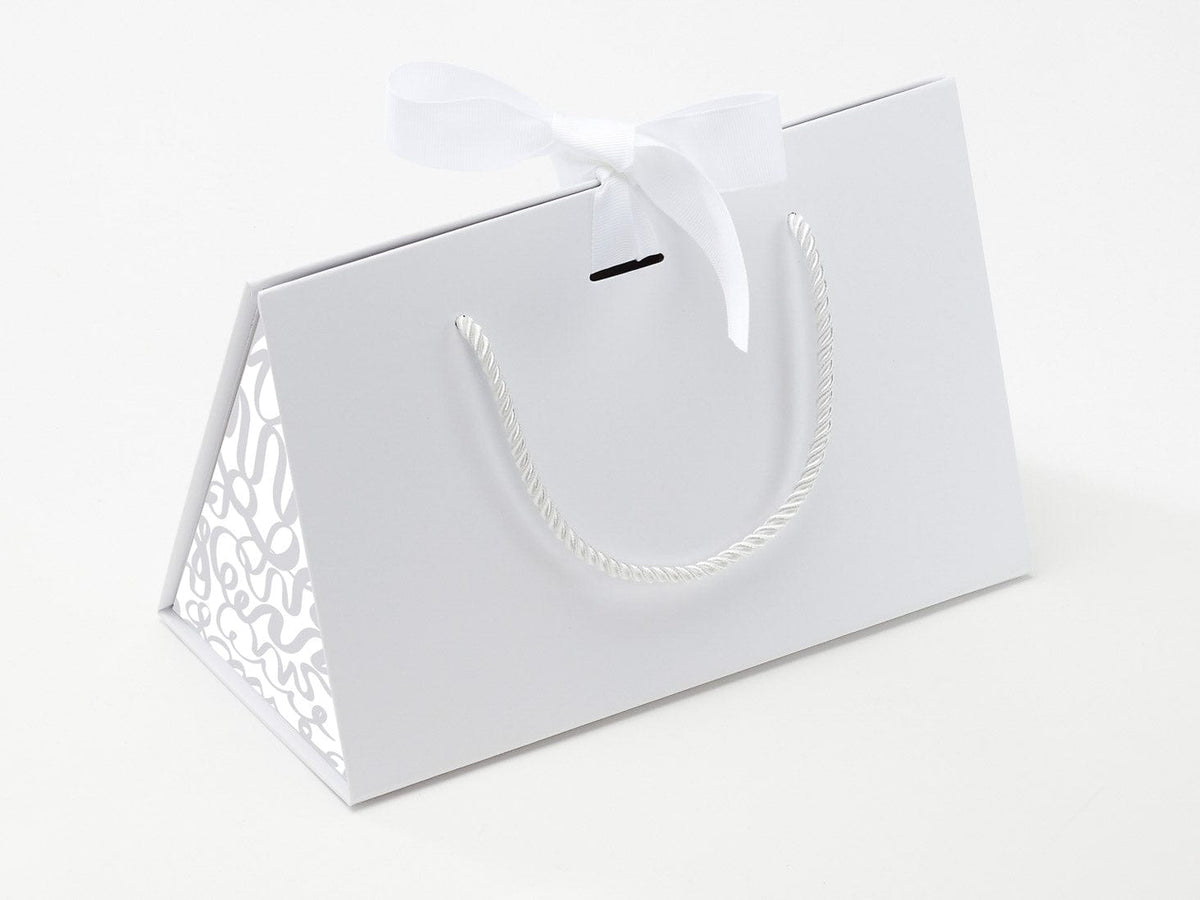 Medium White BoxBags® Featured With Custom Logo Printed Side Panel Labels from brokenlogo