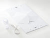 Sample Medium White BoxBag® Supplied Flat White Ribbon and Rope Handles