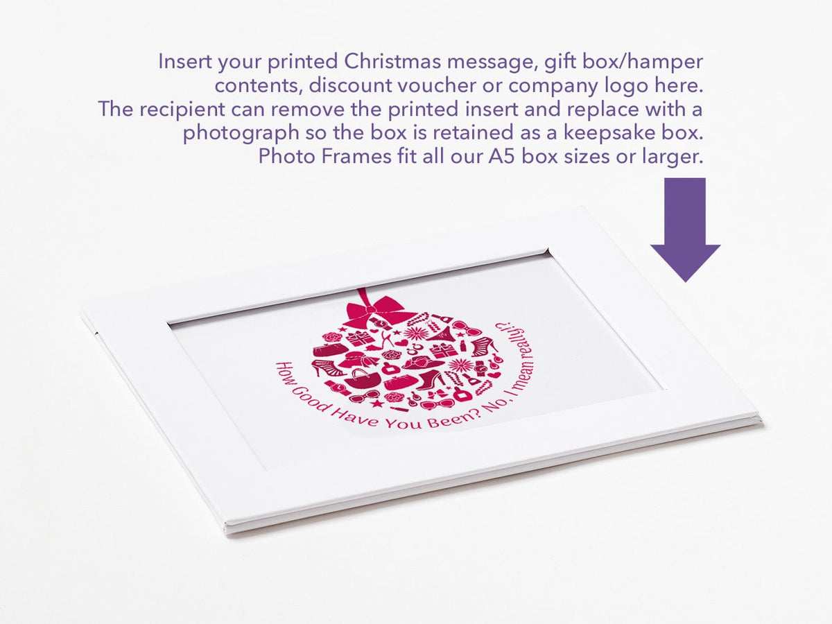 White Photo Frame With Graphic Insert