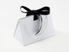 Small White BoxBag® Featured with Black Satin Ribbon