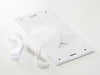 Small White BoxBag® Supplied Flat with Ribbon and Rope Handles