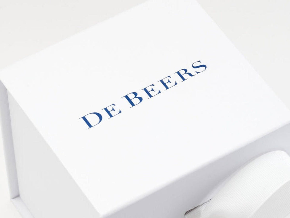 1 Colour Custom Print on White Cube Gift Box