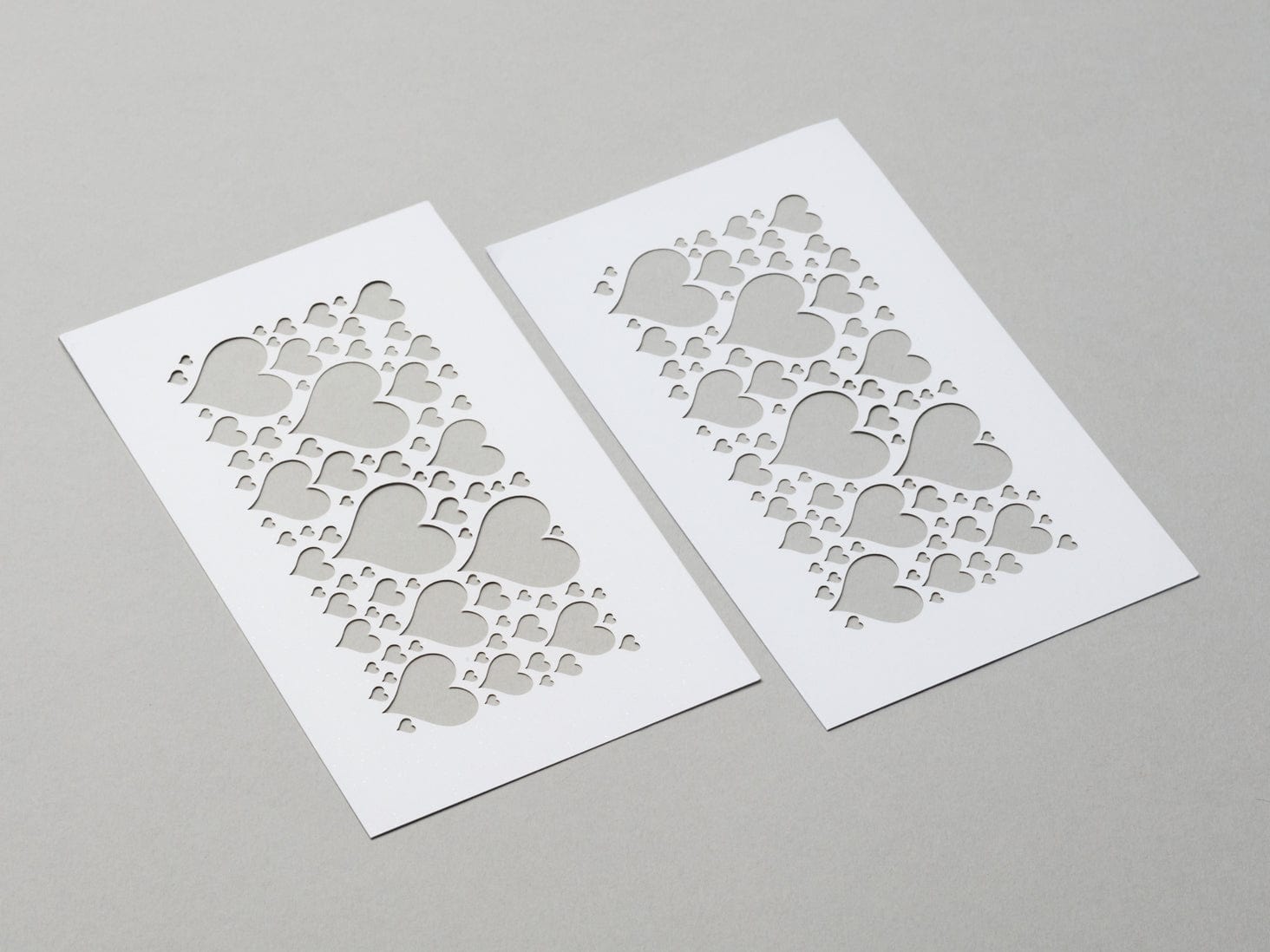Sample White Hearts FAB Sides® Decorative Side Panels - A5 Deep