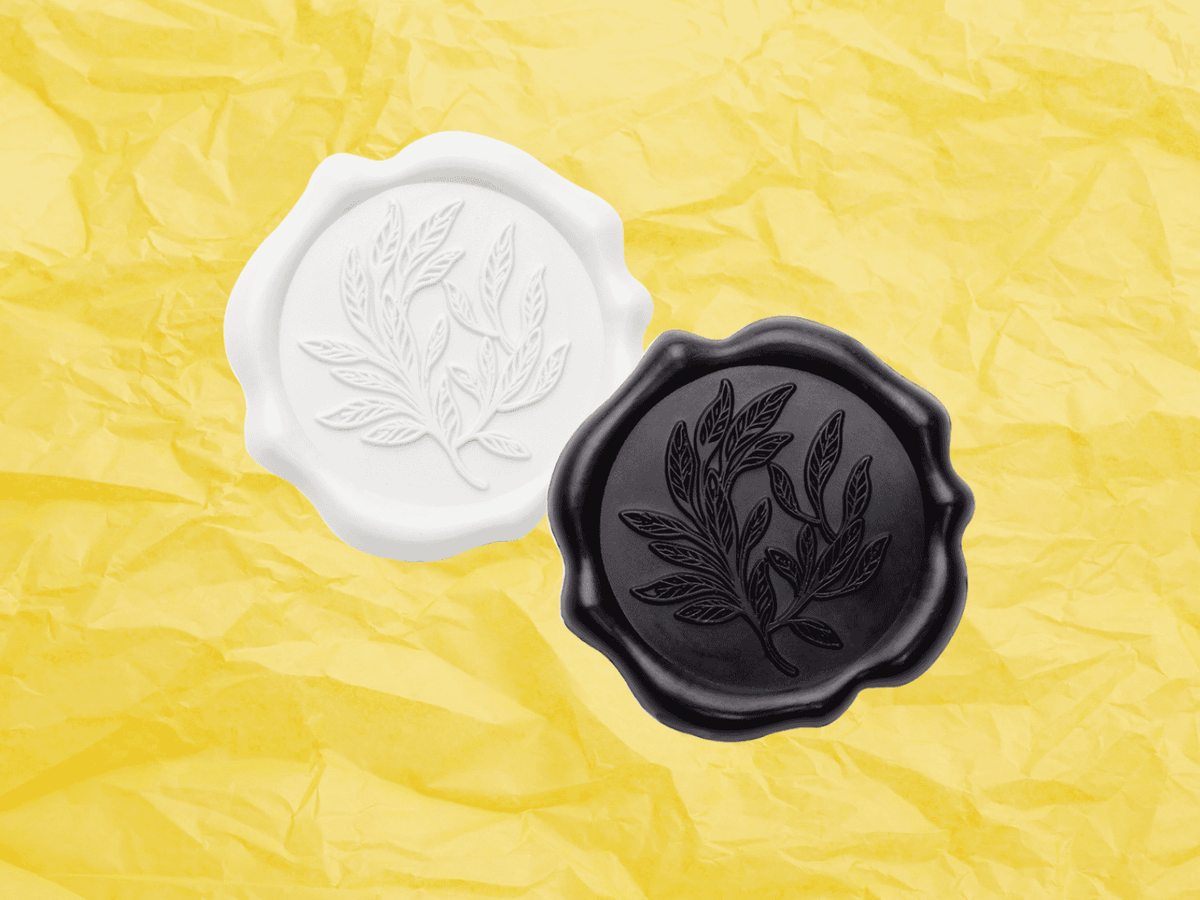 Lemon Yellow Tissue Paper with Wax Seals Work Well With Daffodil Ribbon