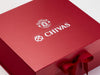 Custom White Logo onto Red Folding Gift Box
