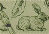 Woodland Friends Sage Christmas Printed Ribbon