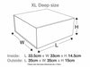 Natural Linen XL Deep Gift Box Assembled Size Drawing
