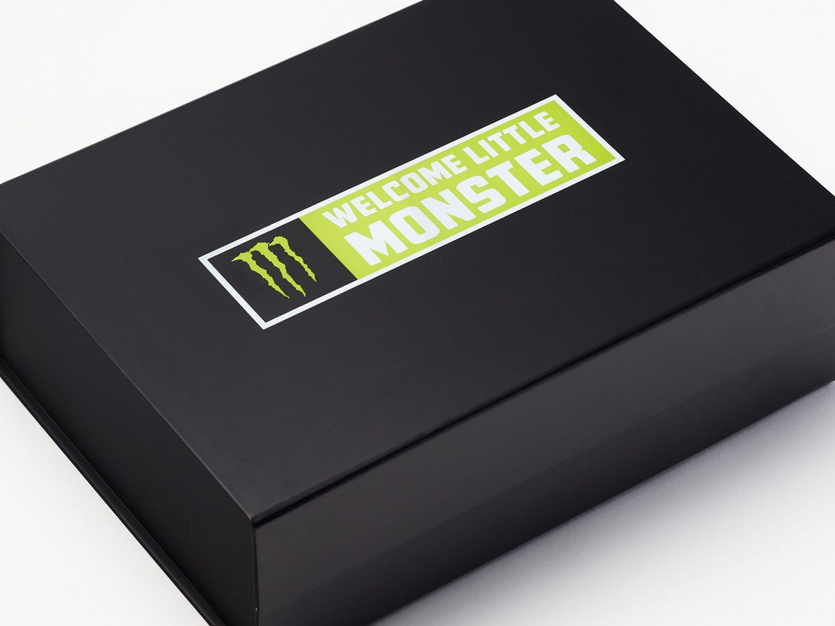 Custom CMYK Print Logo onto Black Gift Box
